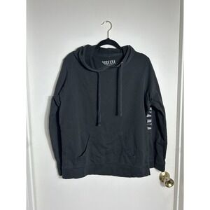 Nirvana Smiley Face Hoodie XL Black Graphic Band Sweatshirt Warfield Theater